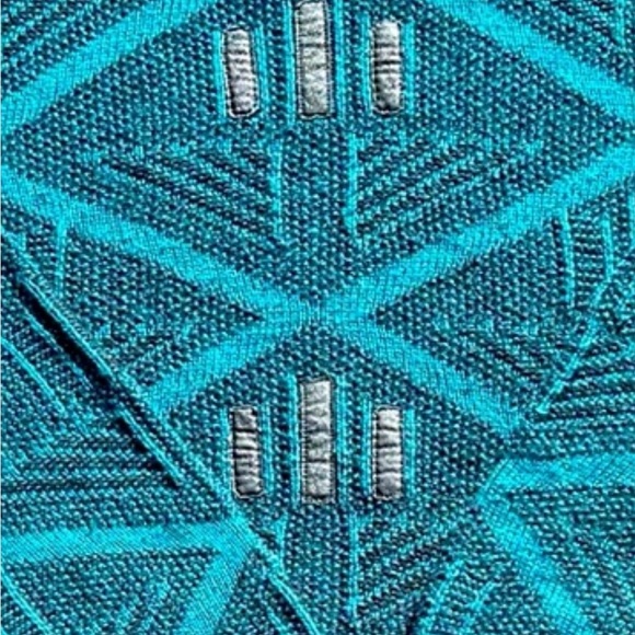 Vintage Sweater Graphix teal texturized sweater L - Picture 6 of 6